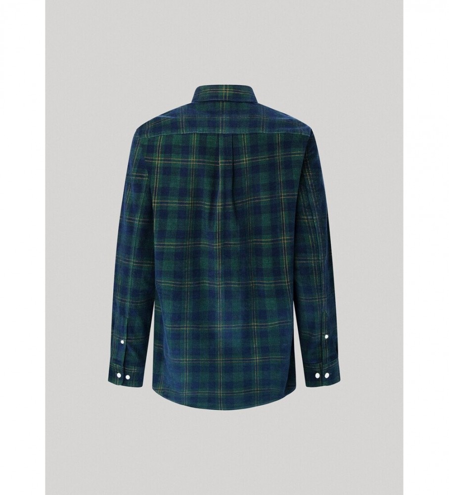 Camisa de algodão verde Pepe Jeans Cale