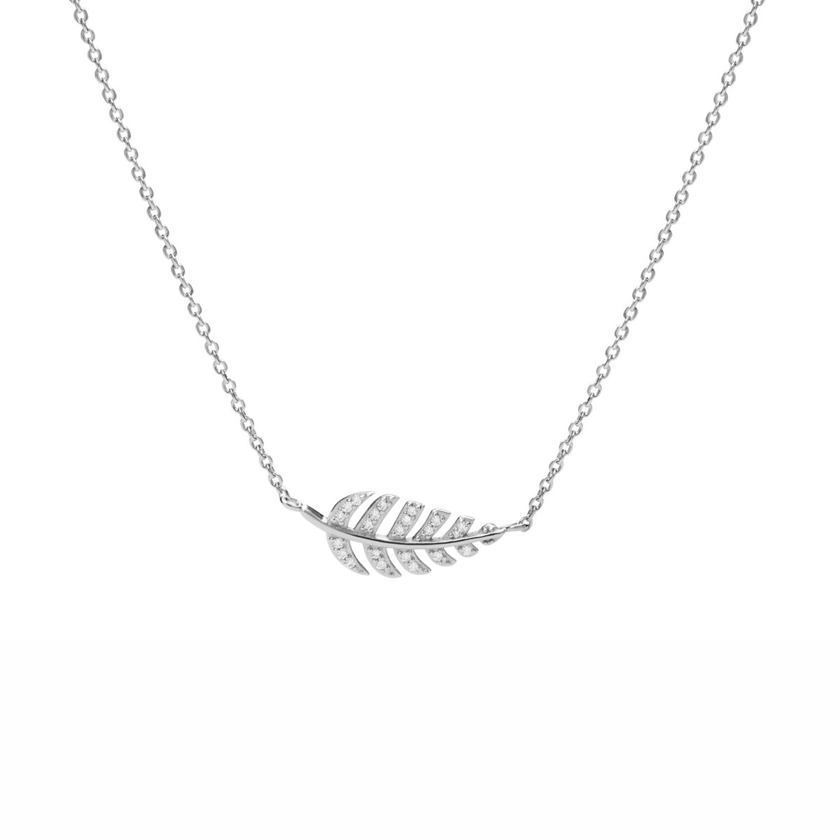 Collier Fossil Elliott motif feuille