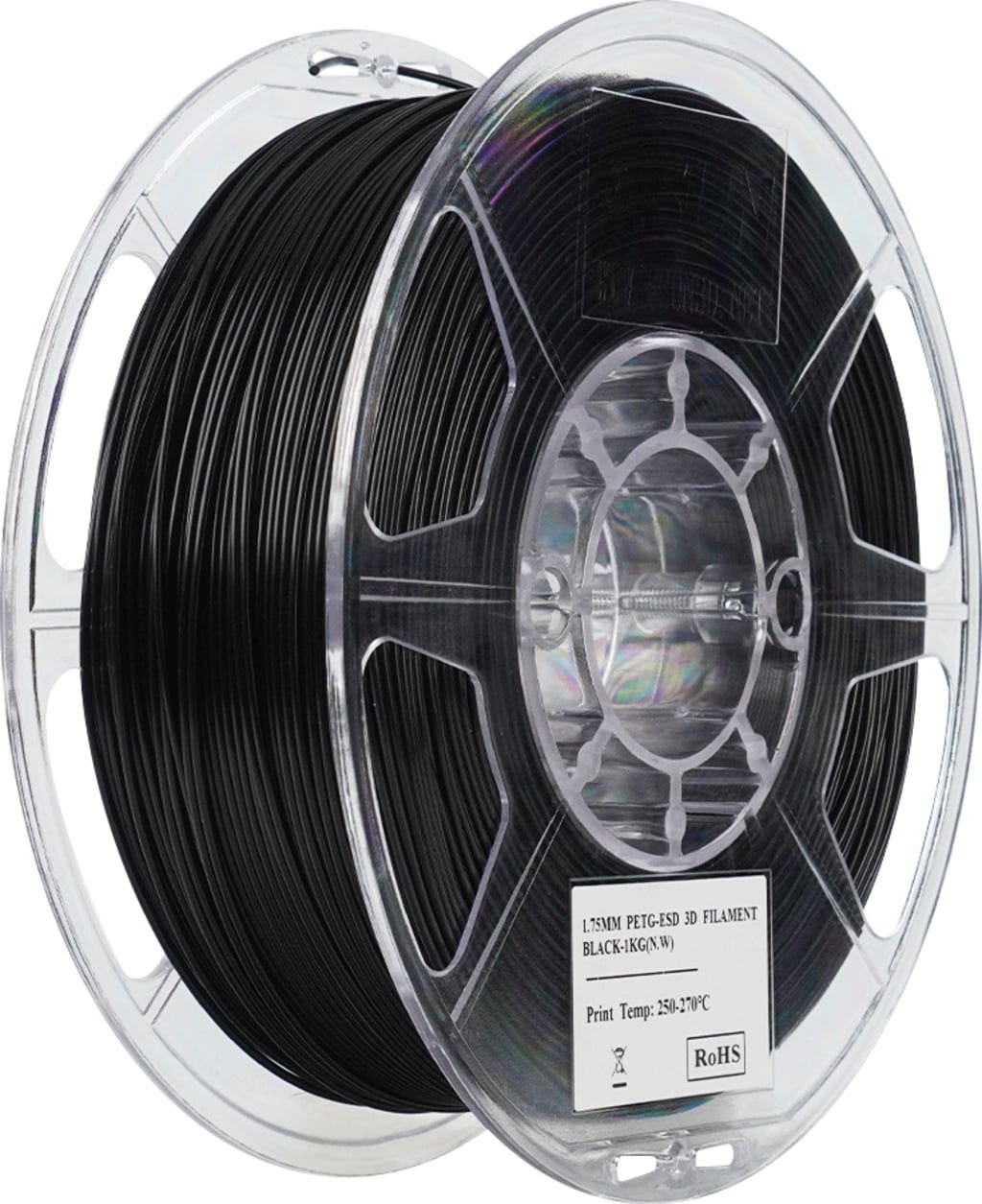 eSUN  PETG-ESD Black, 1,75 mm / 1000 g    Antistatisches PETG-Filament für sichere Elektronikanwendungen