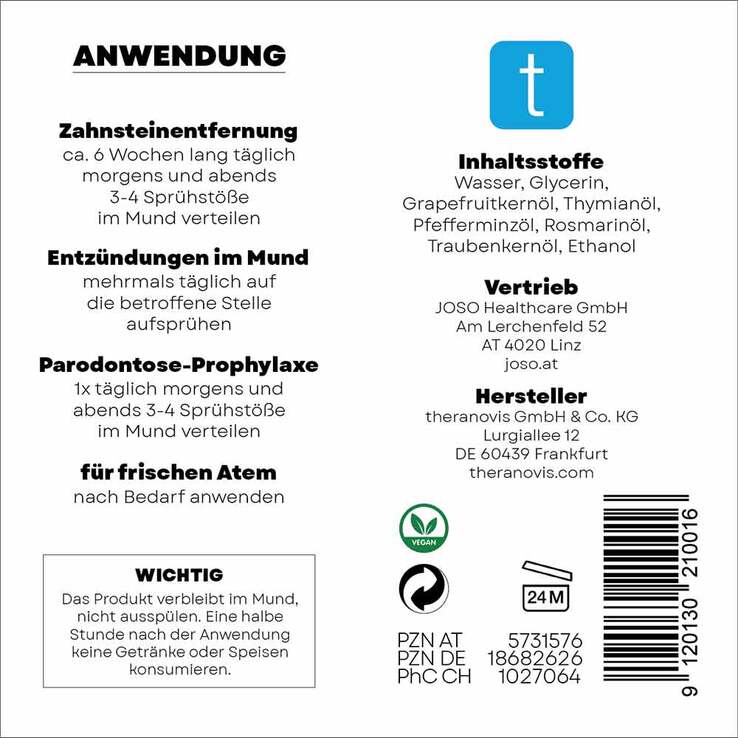 Theranovis oral Zahnstein Spray, 65 ml