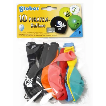 Globos Piraten-Ballons, 10 Stück
