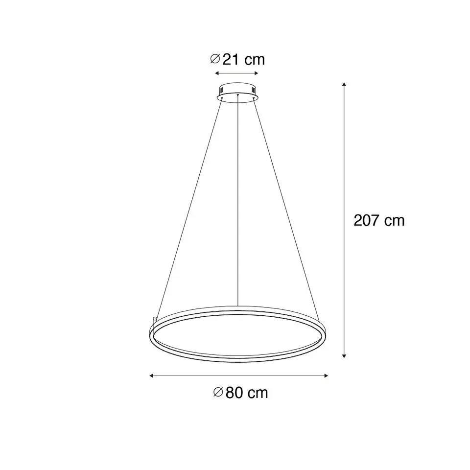 Qazqa professional hanglampen girello bruin geïntegreerde led