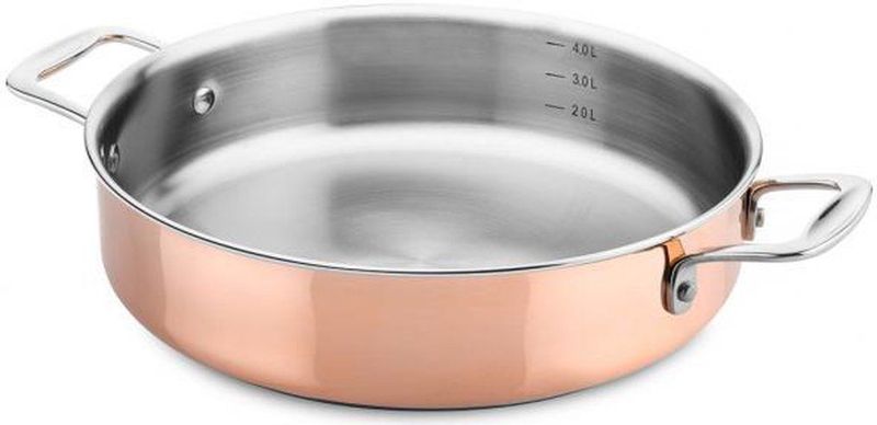 DUCQ - Hapjespan - Koper - Ø 28 cm - Voor Inductie en Andere Warmtebronnen
