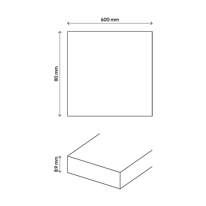 Plinthe Kofrage aspect pierre calcaire 60 x 8 cm gris clair GoodHome