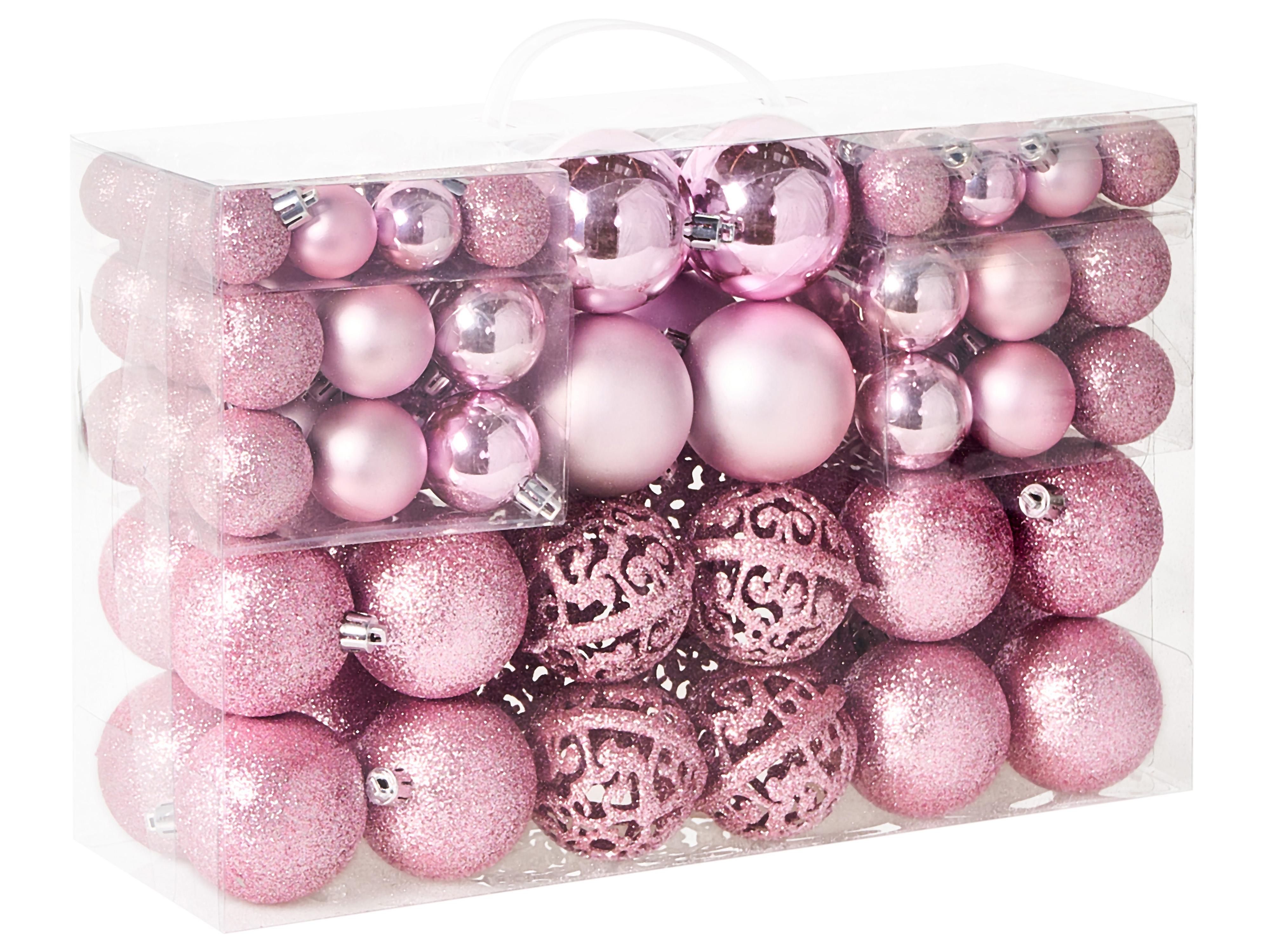 Set van 100 kerstballen VANERN Roze