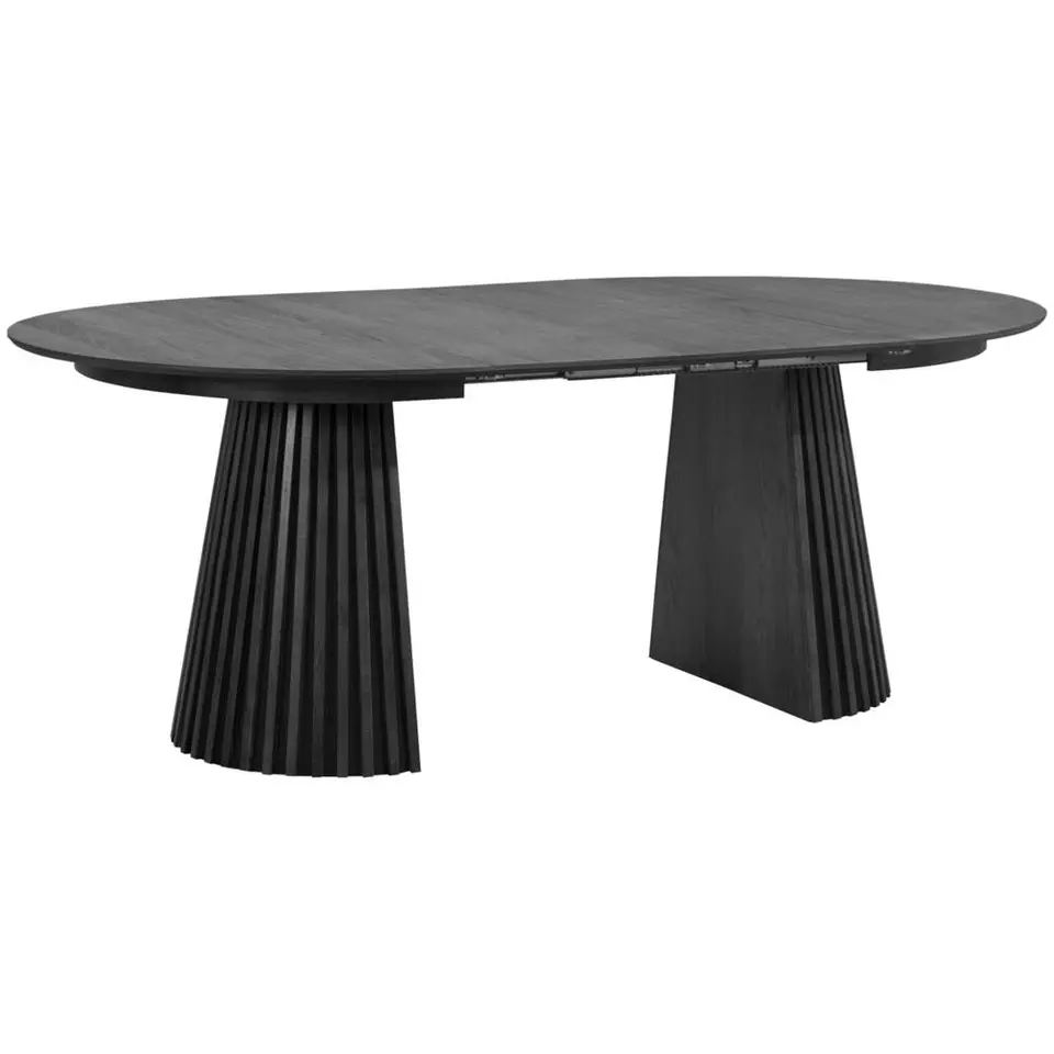 Eettafel Irene - zwart - uitschuifbaar