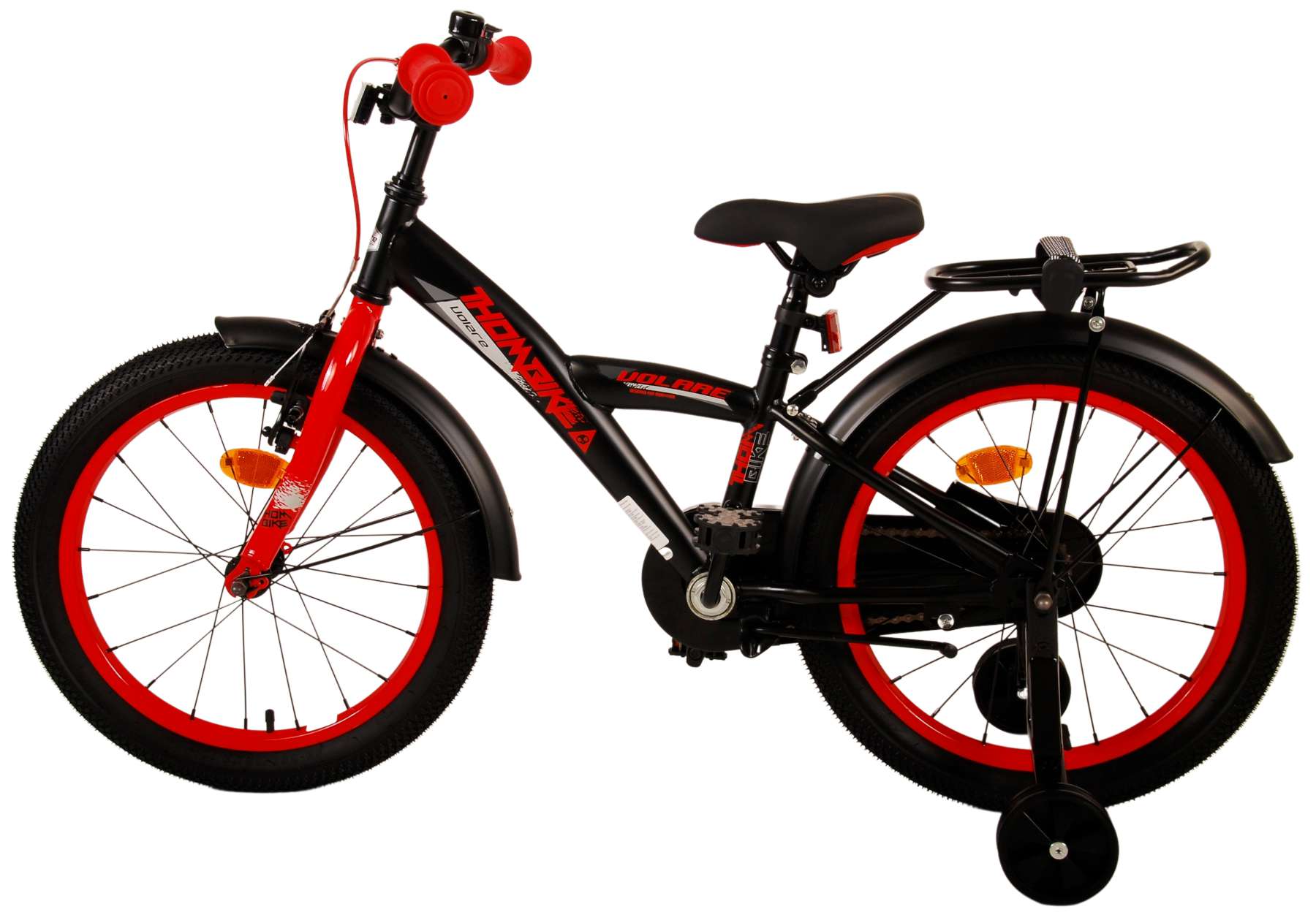 TPFSports Thombike Kinderfahrrad - Jungen - 18 Zoll - Rücktritt + Handbremse - Schwarz Grün