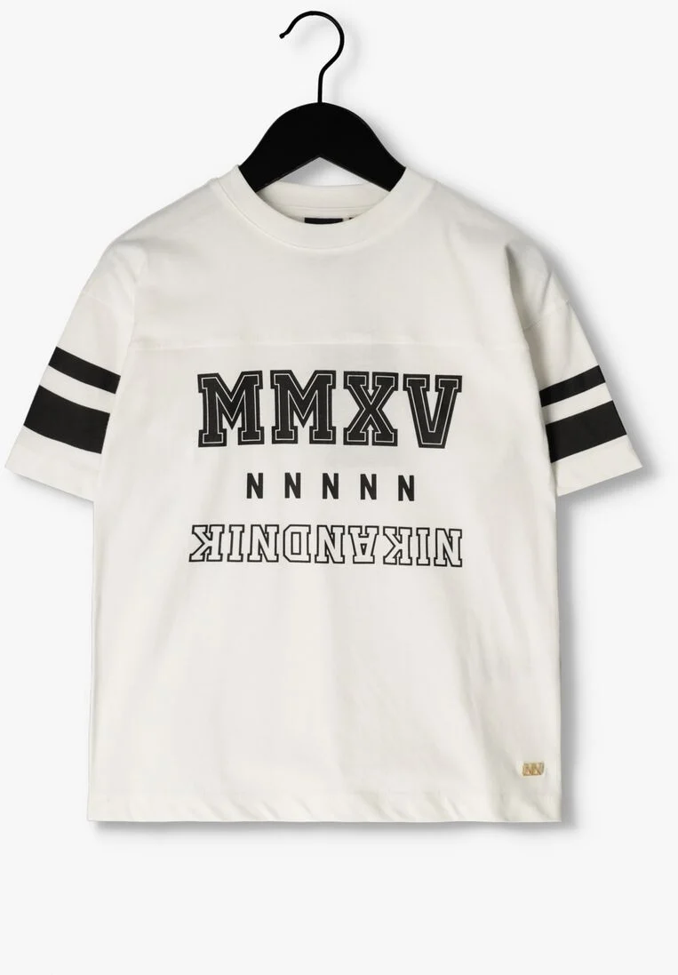 NIK & NIK witte nik & nik t-shirt mmxv college t-shirt