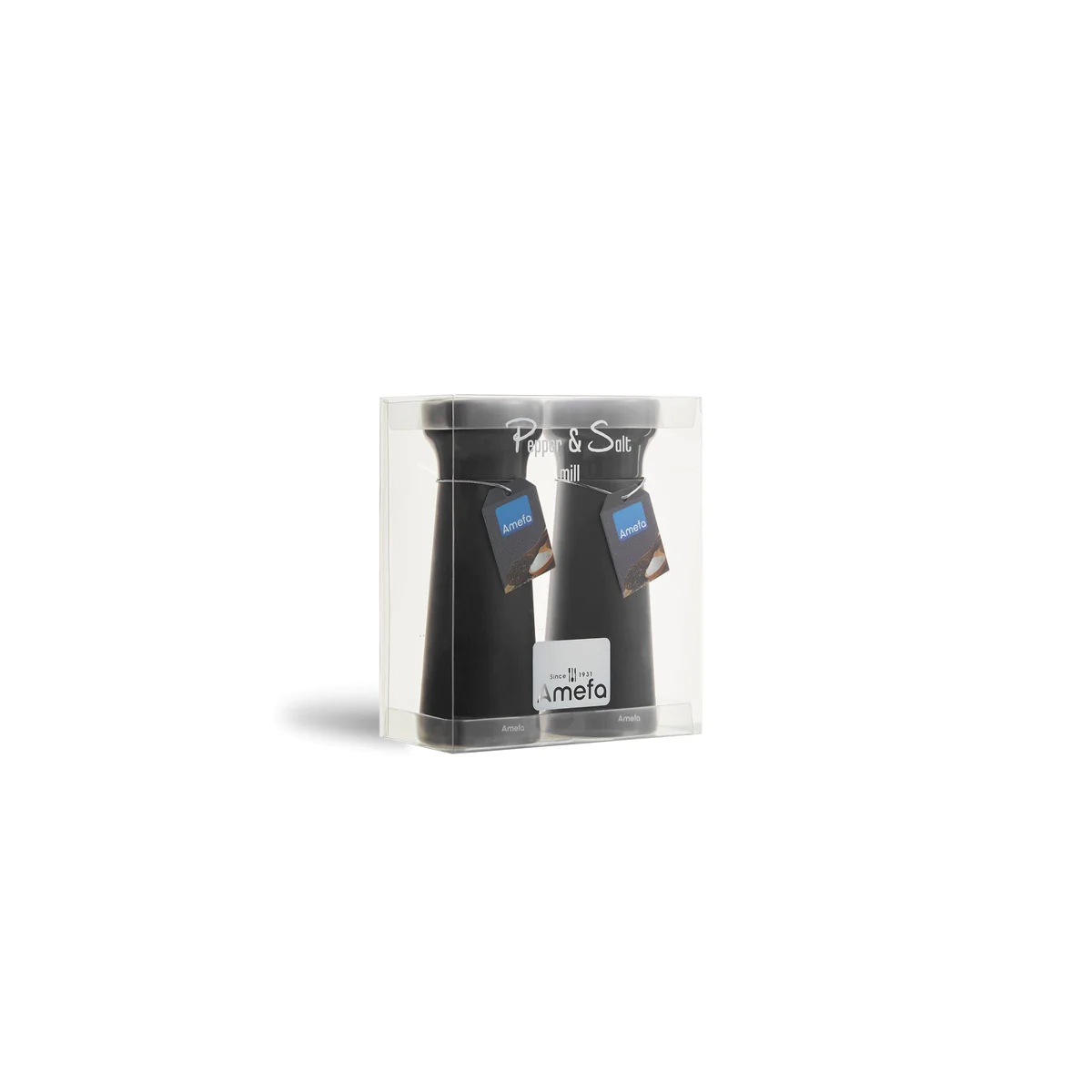 Fanny Noir - Duo de moulins poivre & sel naturel Amefa