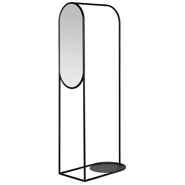 Broste Copenhagen Archie kledingrek met spiegel black
