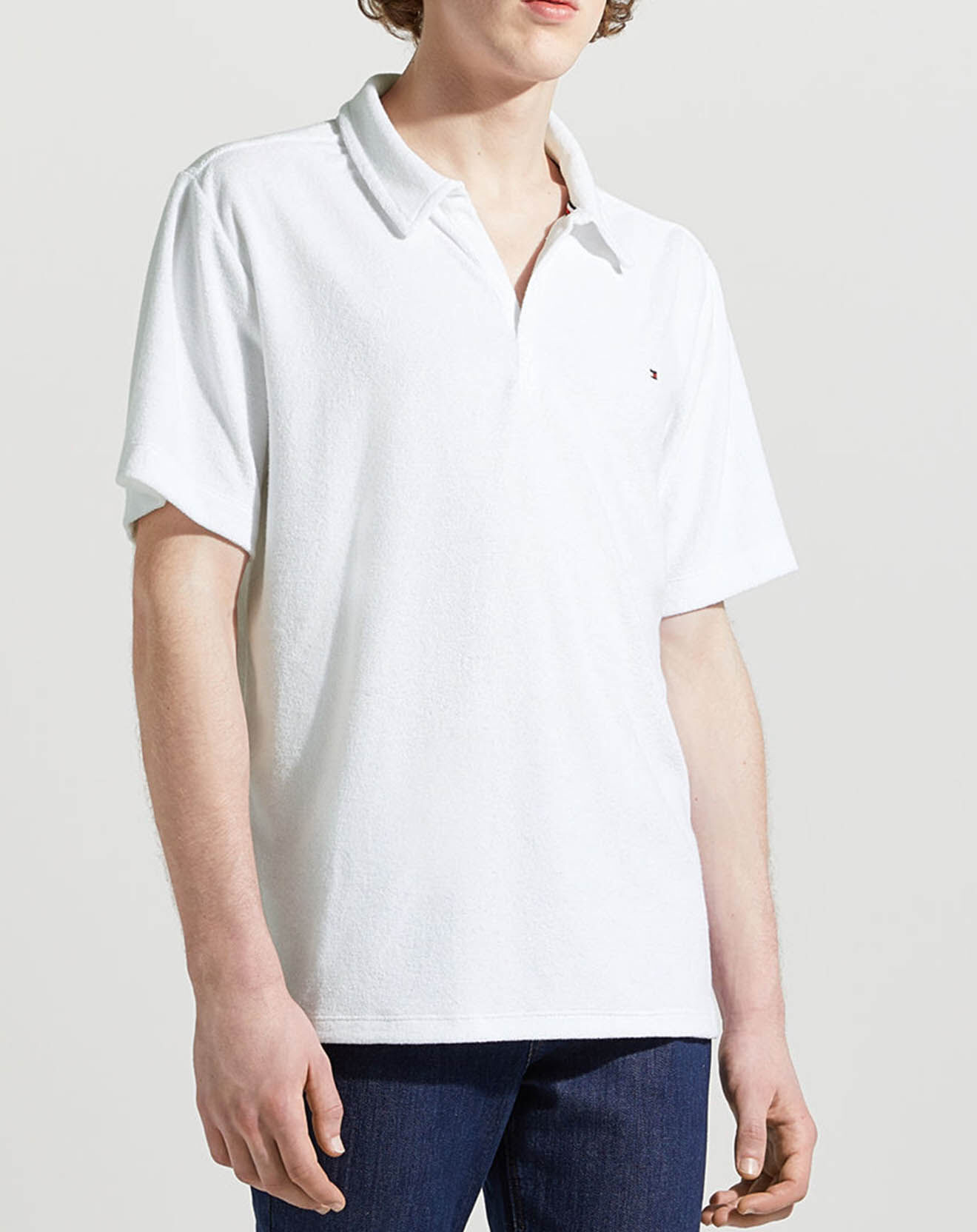 Tommy Hilfiger Polo en éponge blanc