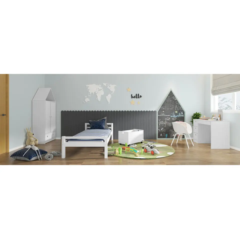 Alpi - Bureau met 3 lades in wit