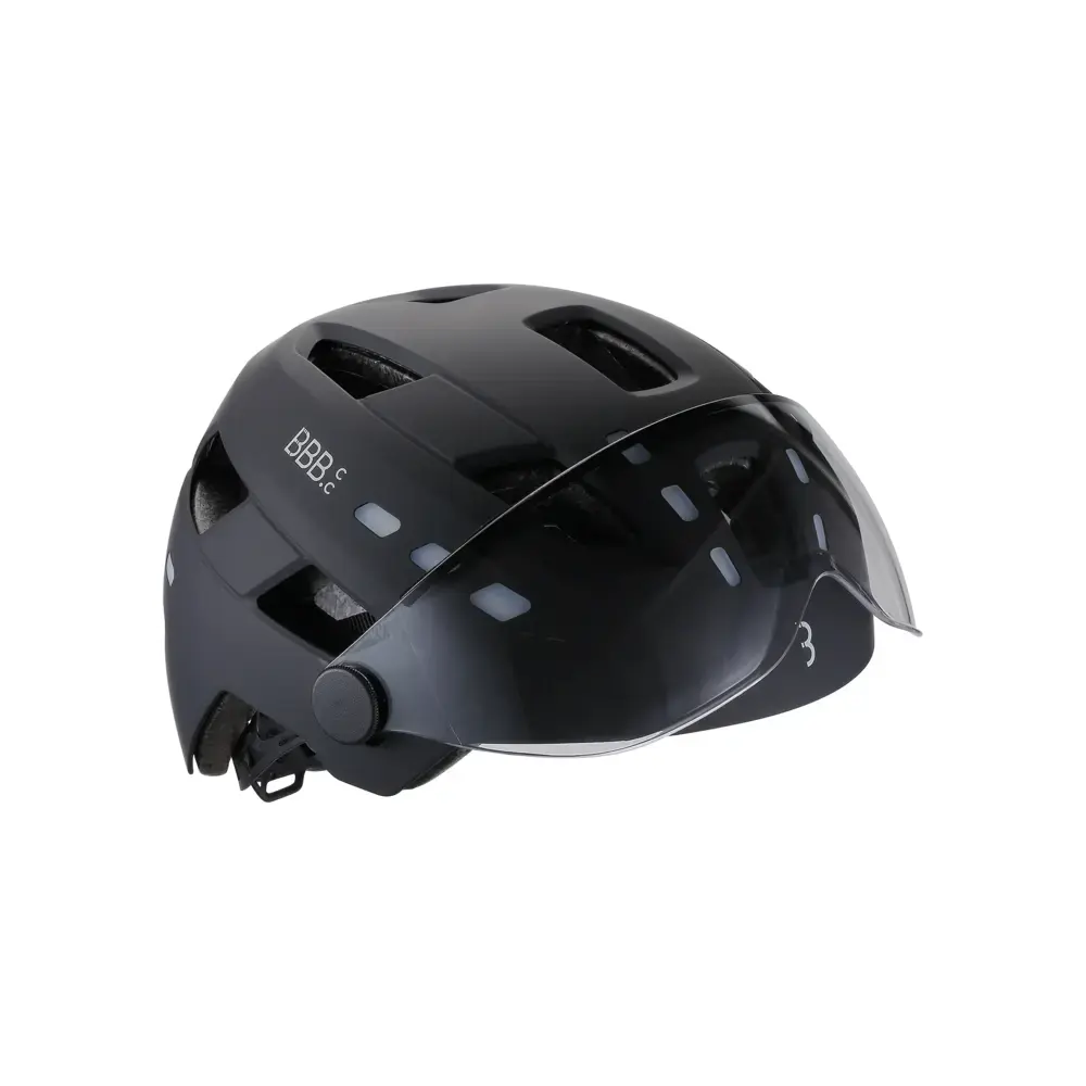 BBB Cycling District Led Faceshield BHE-163 E-bike Fietshelm Mat Zwart