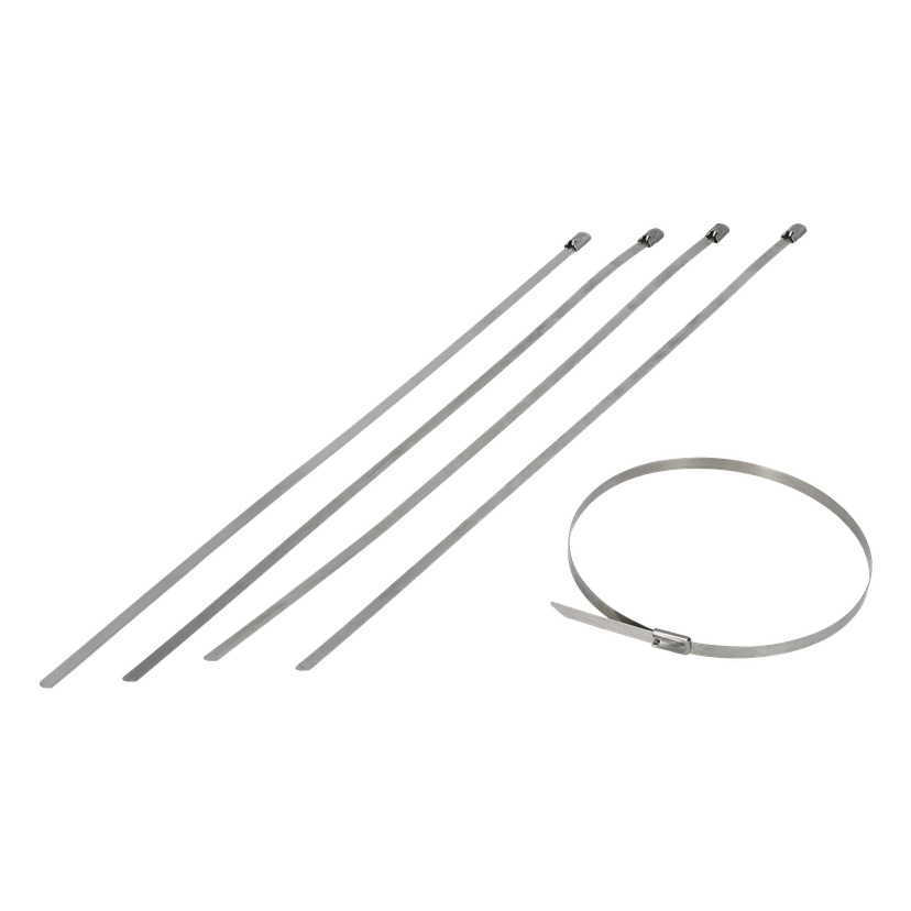 Buntebånd i rustfritt stål 5-pk 300x4,6 mm