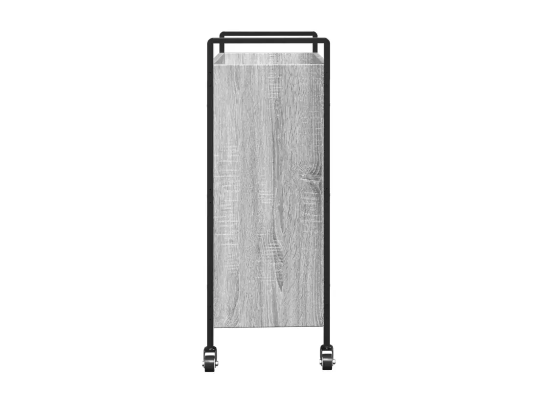 Chariot de cuisine sonoma gris 70x30x82 cm bois d'ingénierie