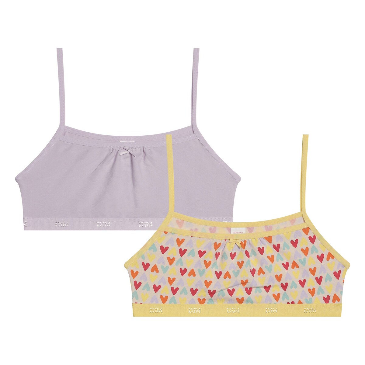 Conjunto de 2 bustiês de algodão com bolsos