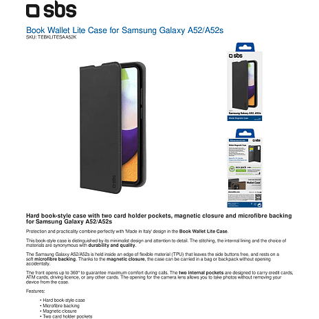 SBS Samsung A52 wallet - sort