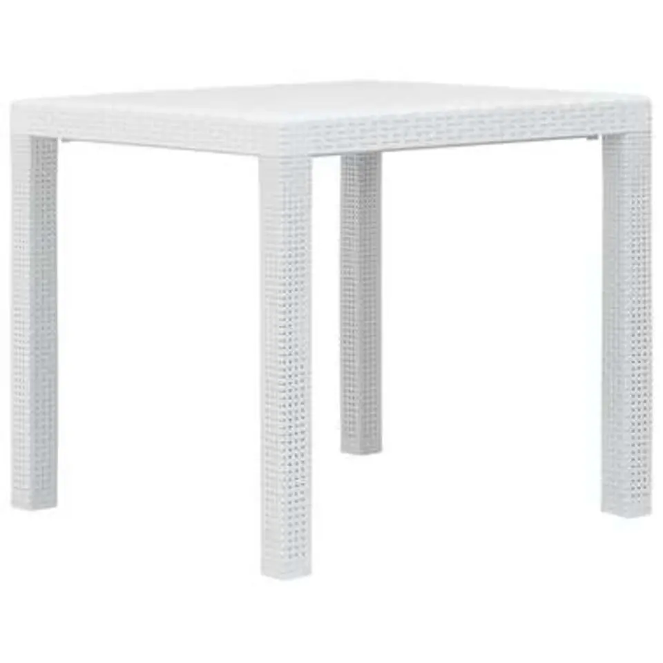 vidaXL - Tuintafel - Wit - Kunststof - 79 x 79 x 72 cm