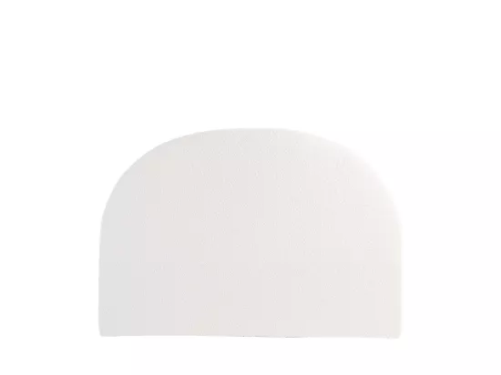 Noussa - Tête de lit en tissu bouclette demi-lune L170cm - Écru