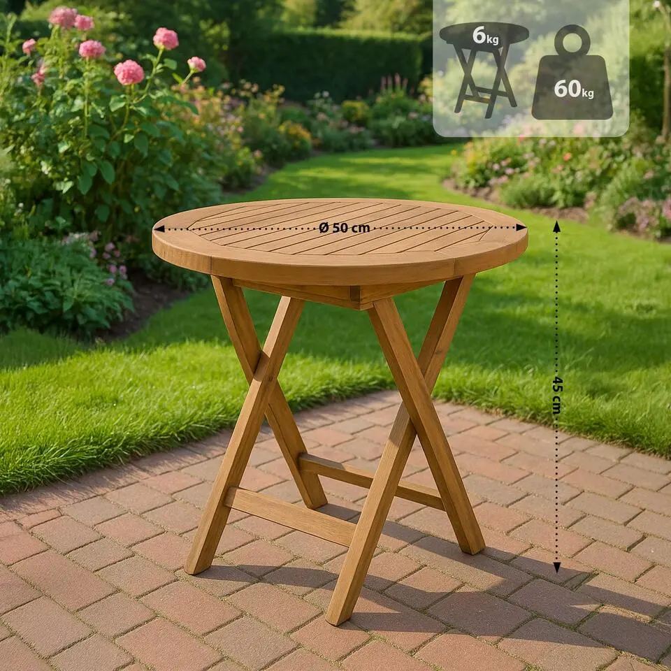 CLP Bijzettafel Moon natura Frame - Hout - bruin