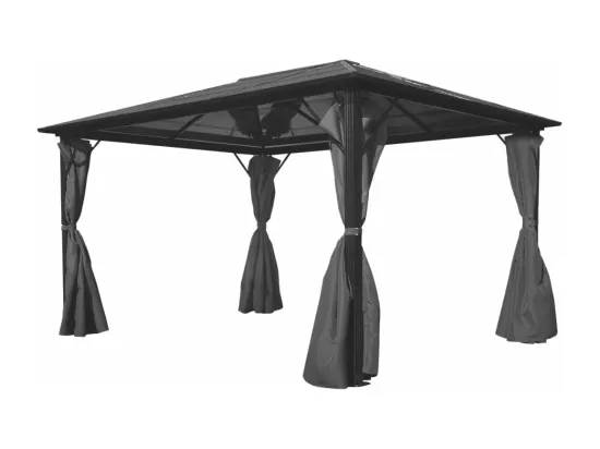 Chapiteau avec rideau Anthracite Aluminium 400 x 300 cm