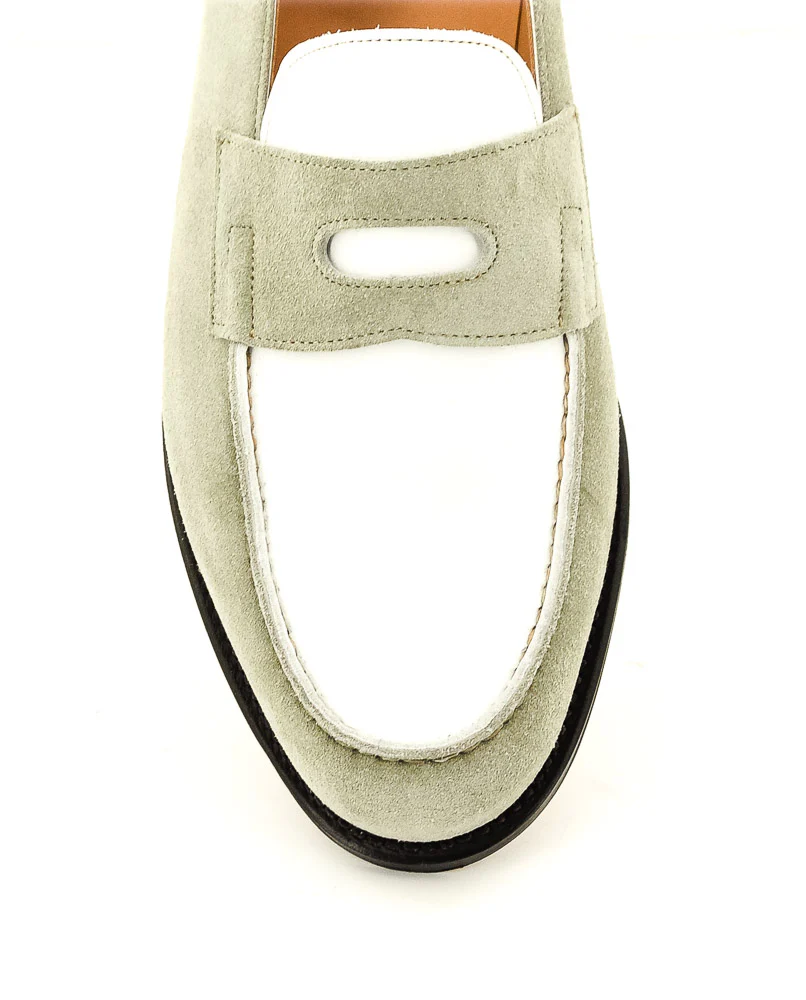 JOHN LOBB - LOPEZ SUEDE DUNE SILVER/BIANCO