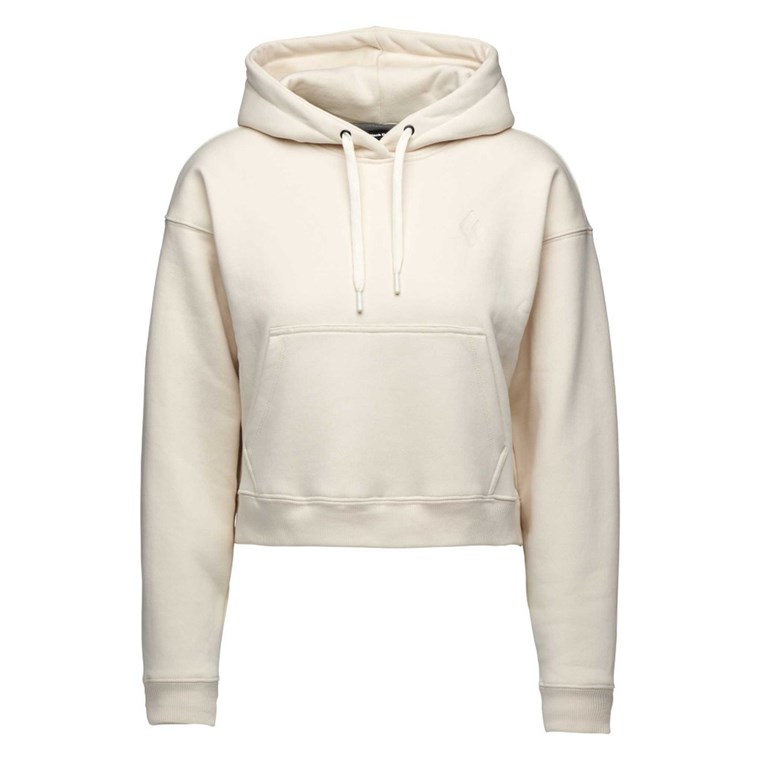 Black Diamond W Crop Po Hoody Off White