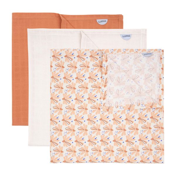 Luma Flowerfever Hydrofiele Doek - 70 x 70 cm - Nude