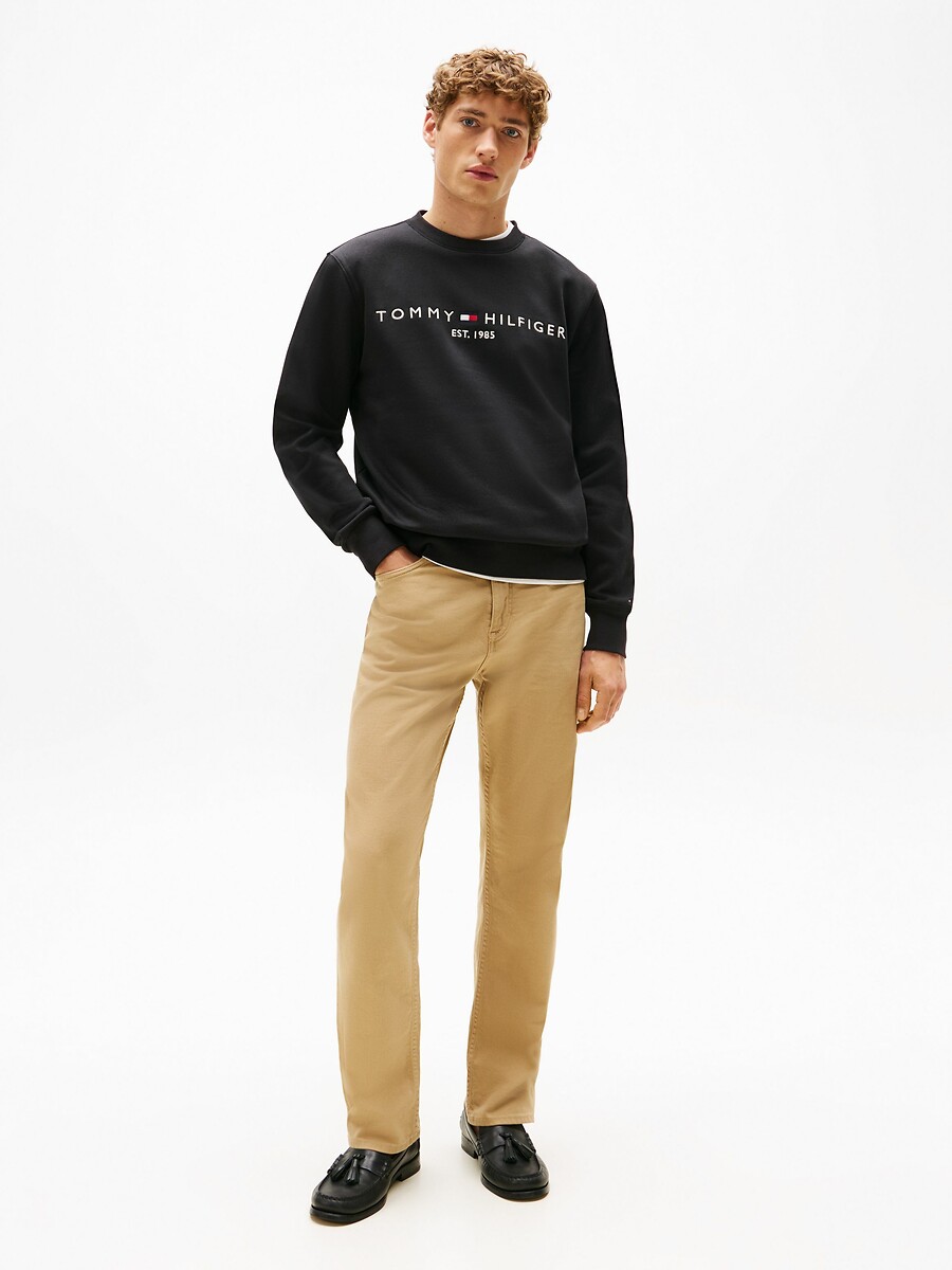 TOMMY HILFIGER<br>Suéter de gola redonda com o logotipo Tommy