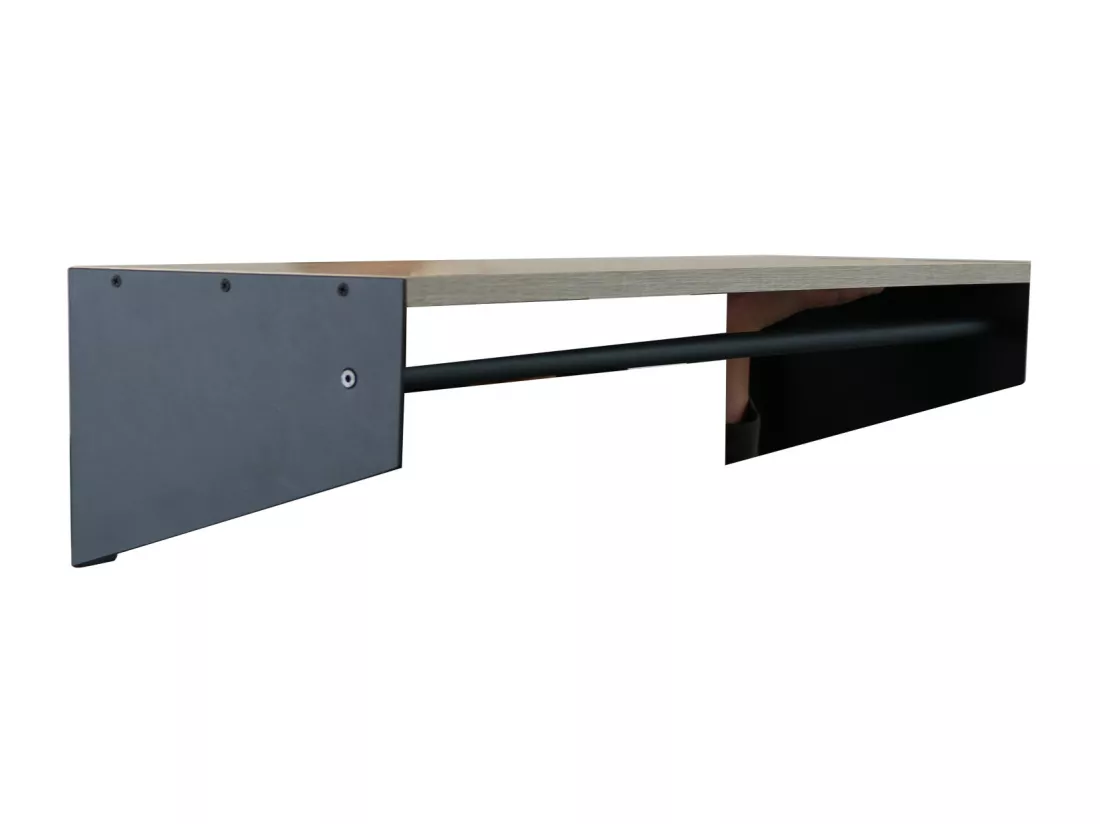 Penderie étagère murale bois et métal L90 cm STEFF