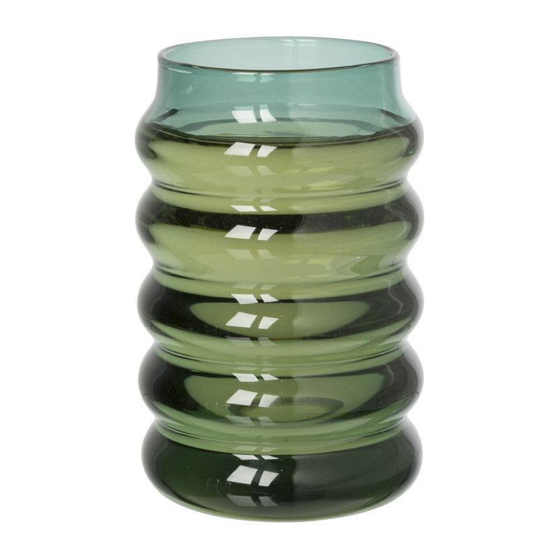 Drinkglas bubbel - groen - ø8x13 cm