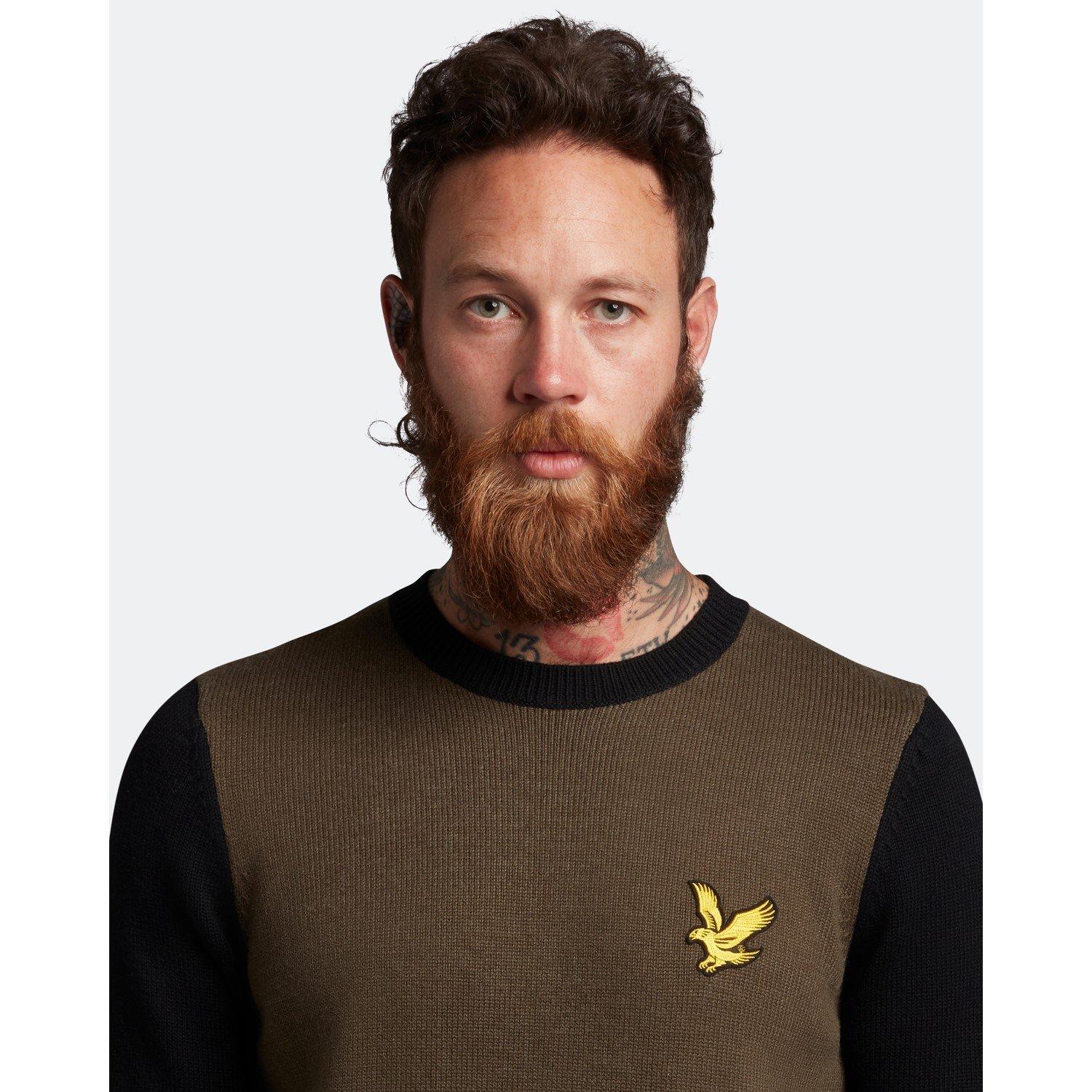 Lyle and Scott Block Crew Neck Sweater