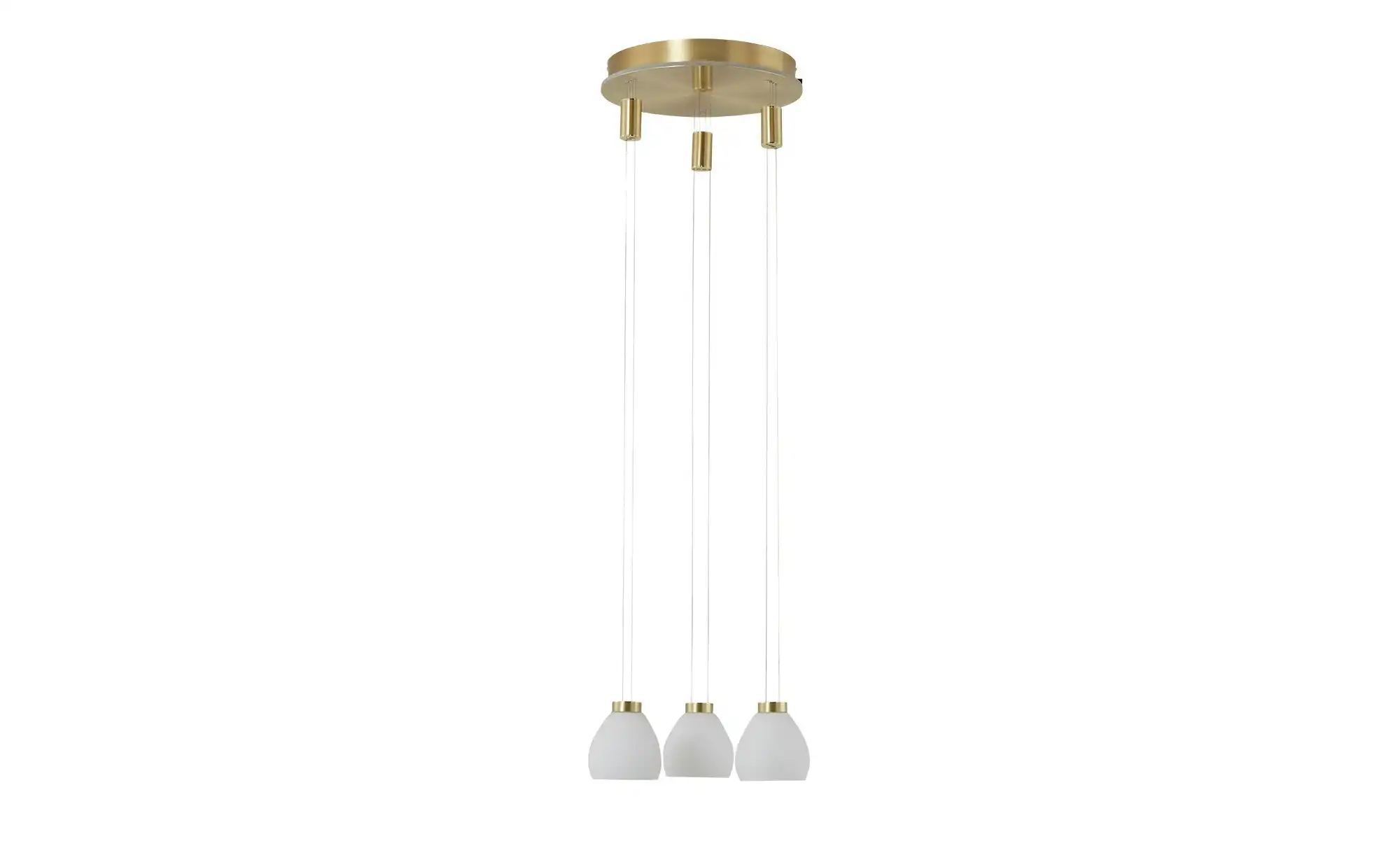 HELL-höllisch gutes Licht LED-Pendelleuchte, 3-flammig, Rondell, messing
