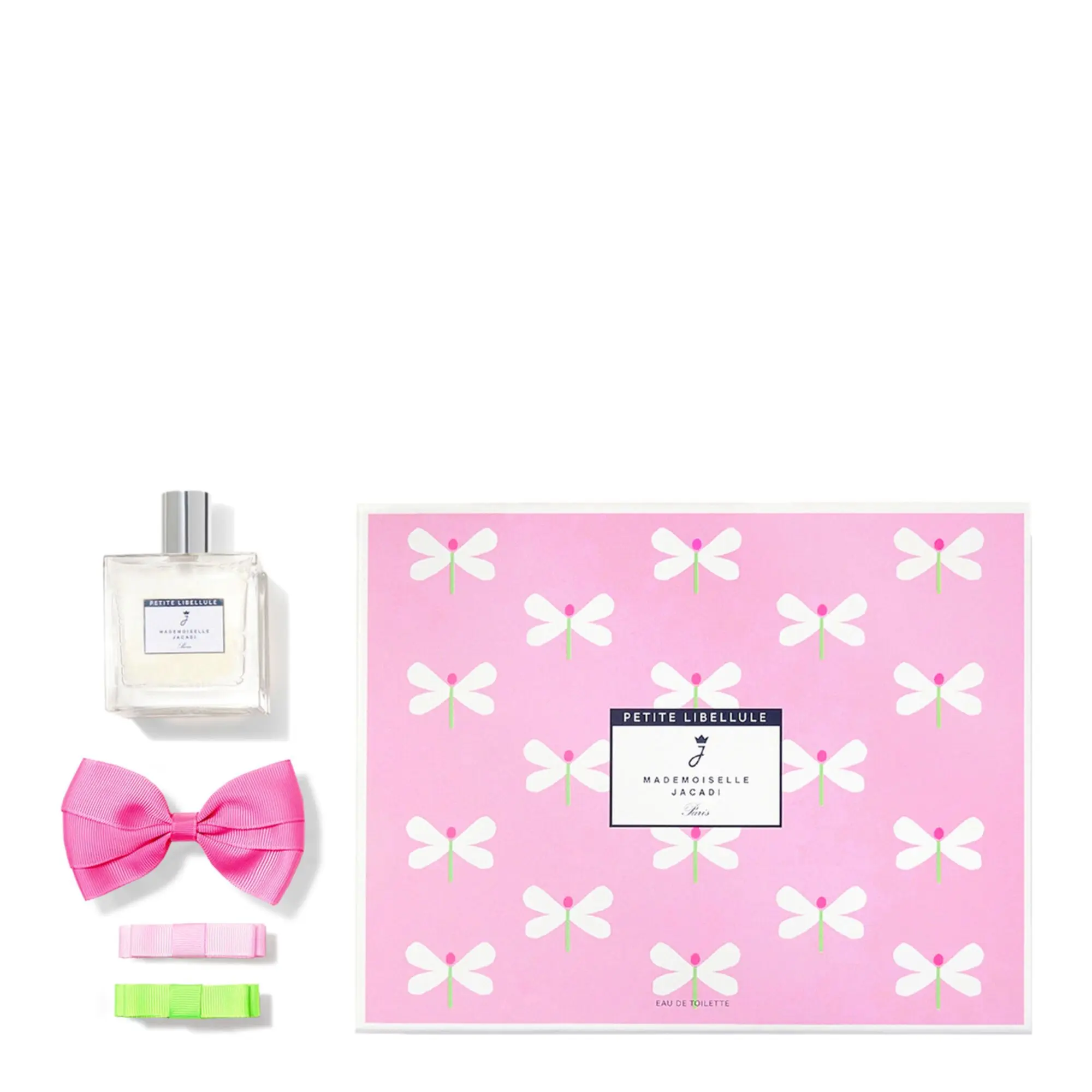Jacadi -Coffret Mademoiselle Petite LibelluleEau De Toilette 100ml & Son Trio De Barrettes- Enfant