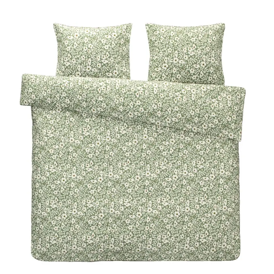 Dekbedovertrek Nina - groen - 200x200/220 cm