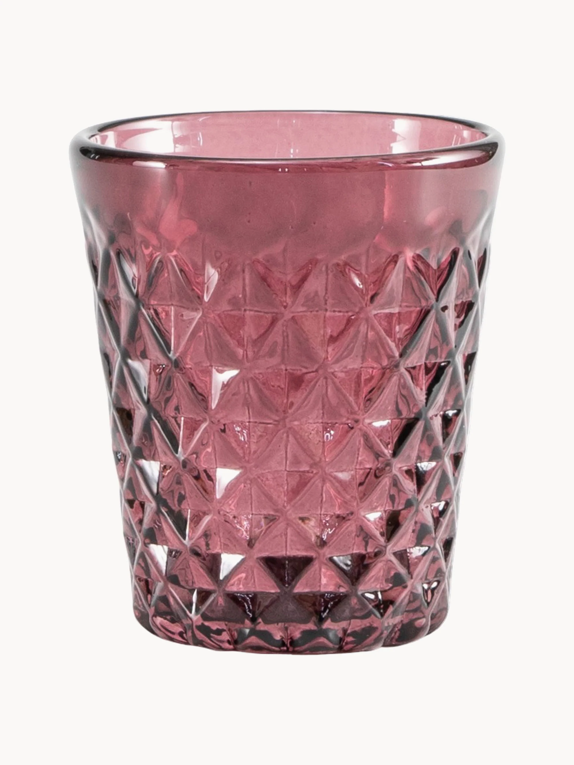Handgemaakte waterglazen Melting Pot, 6-delig