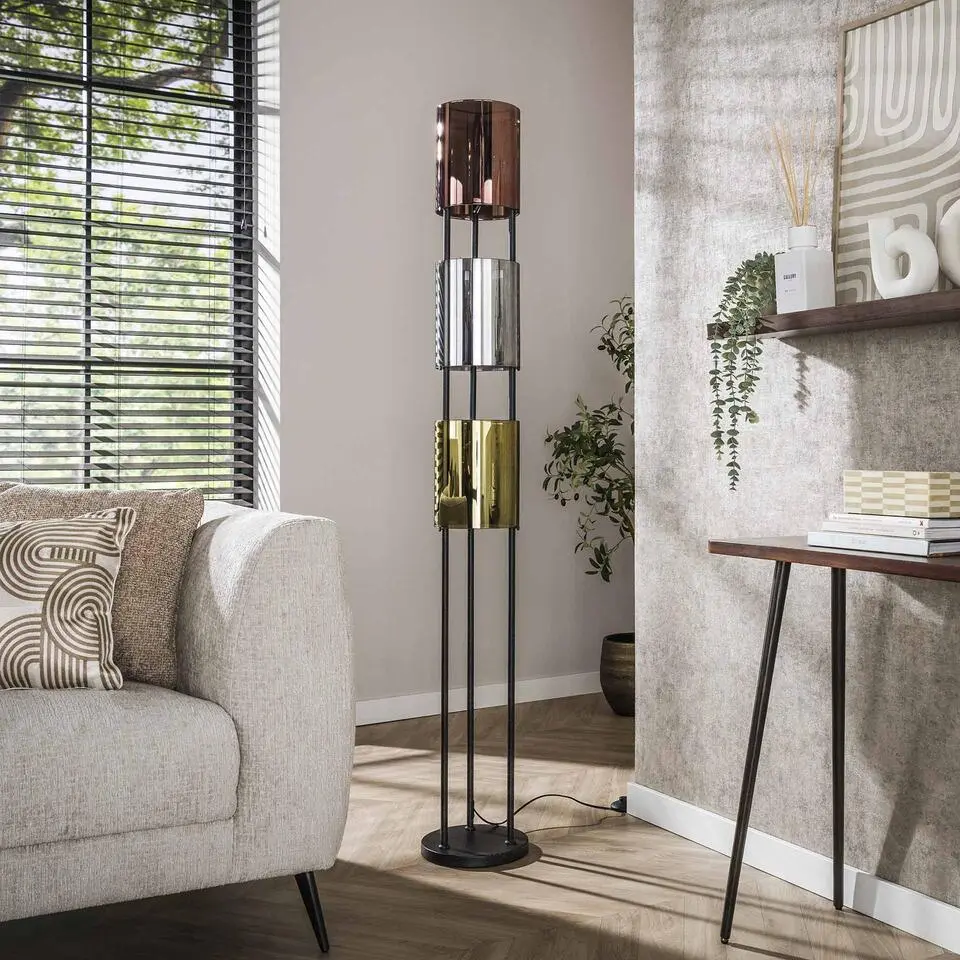 Hoyz Collection - Vloerlamp Lucente Tricolore 3-lichts - Artic Zwart