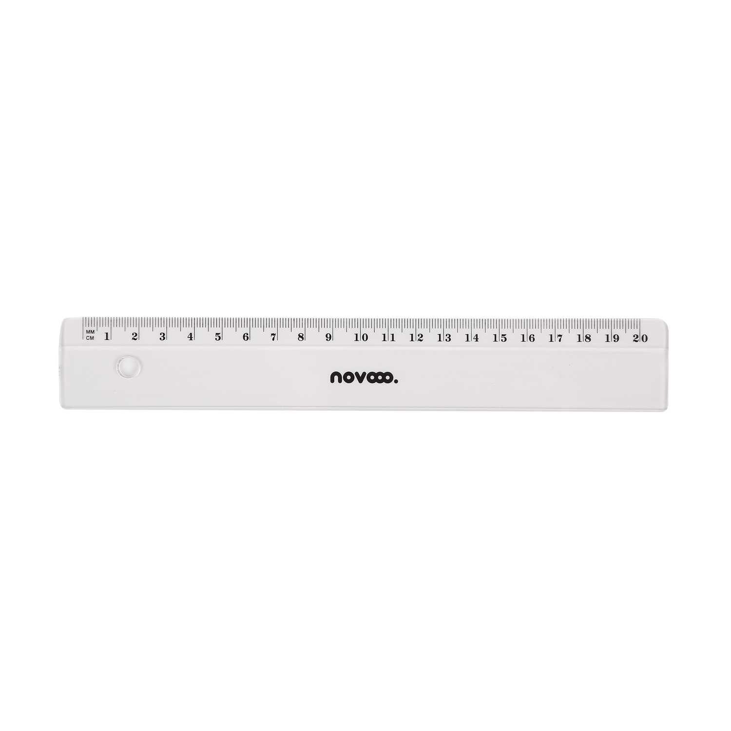 novooo Lineal aus Kunststoff transparent 20 cm