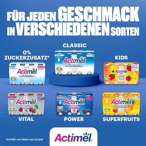 Actimel 0% Multifrucht 8x100g | 0,1% Fett