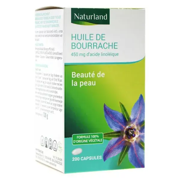 Naturland Huile de Bourrache 200 capsules