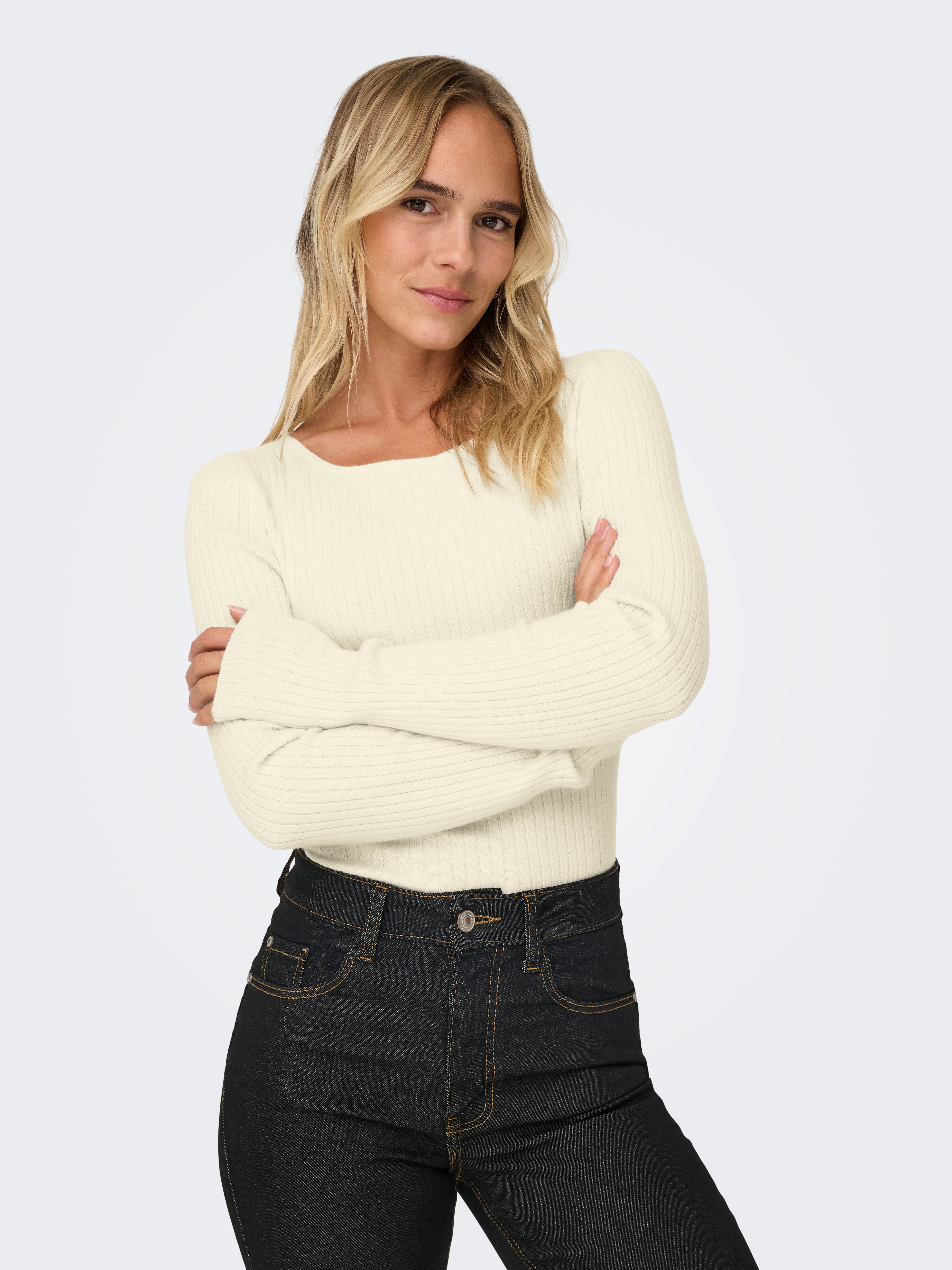 ONLIBI Strickpullover Whitecap Gray