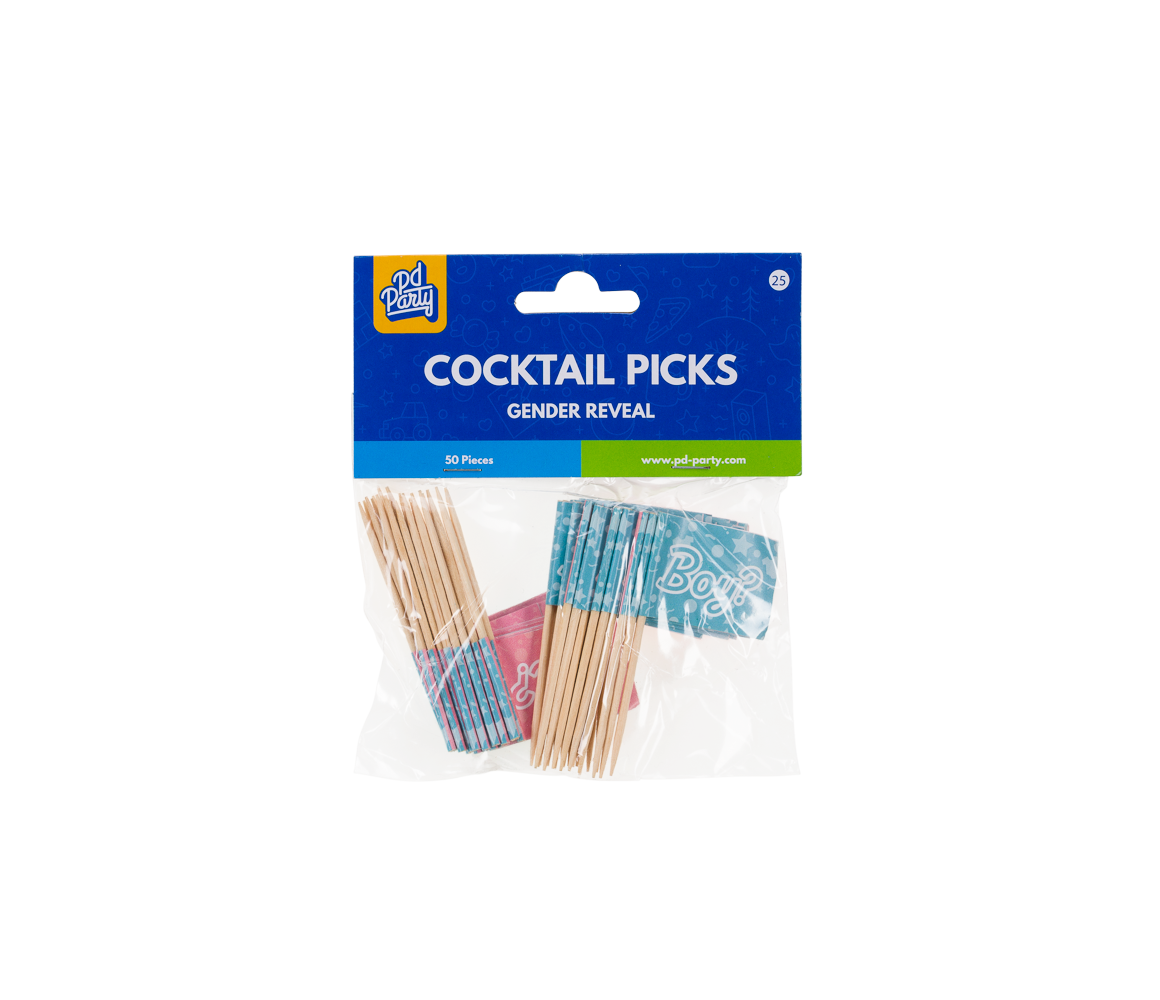 Gender Reveal Cocktailprikkers 50st