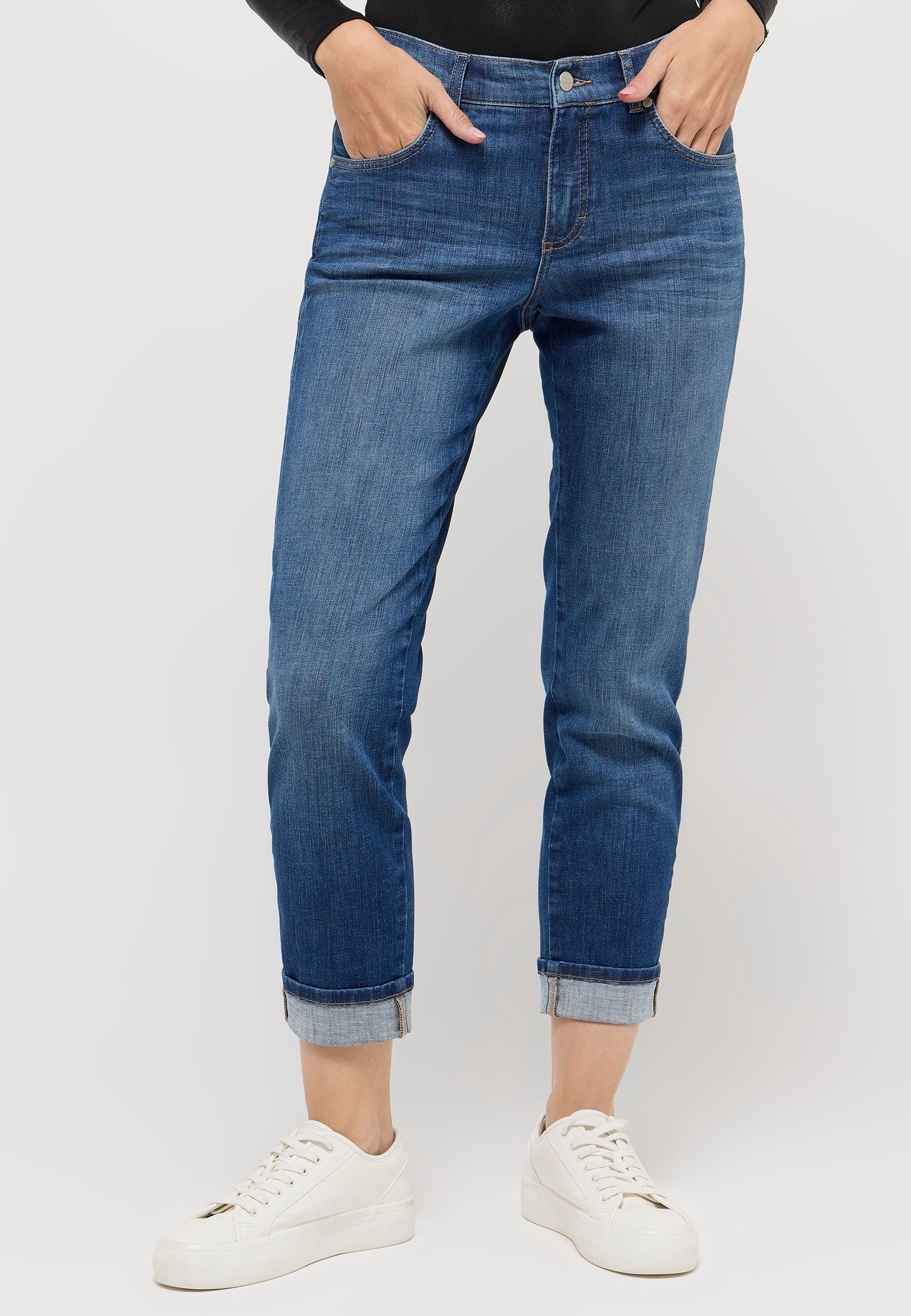 ANGELS Mom-Jeans »DARLEEN CROP TU« im Five-Pocket Style