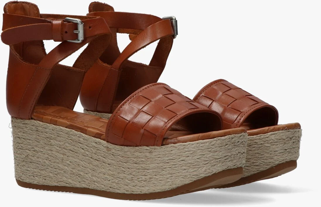 SHABBIES cognac shabbies sandalen 154020008