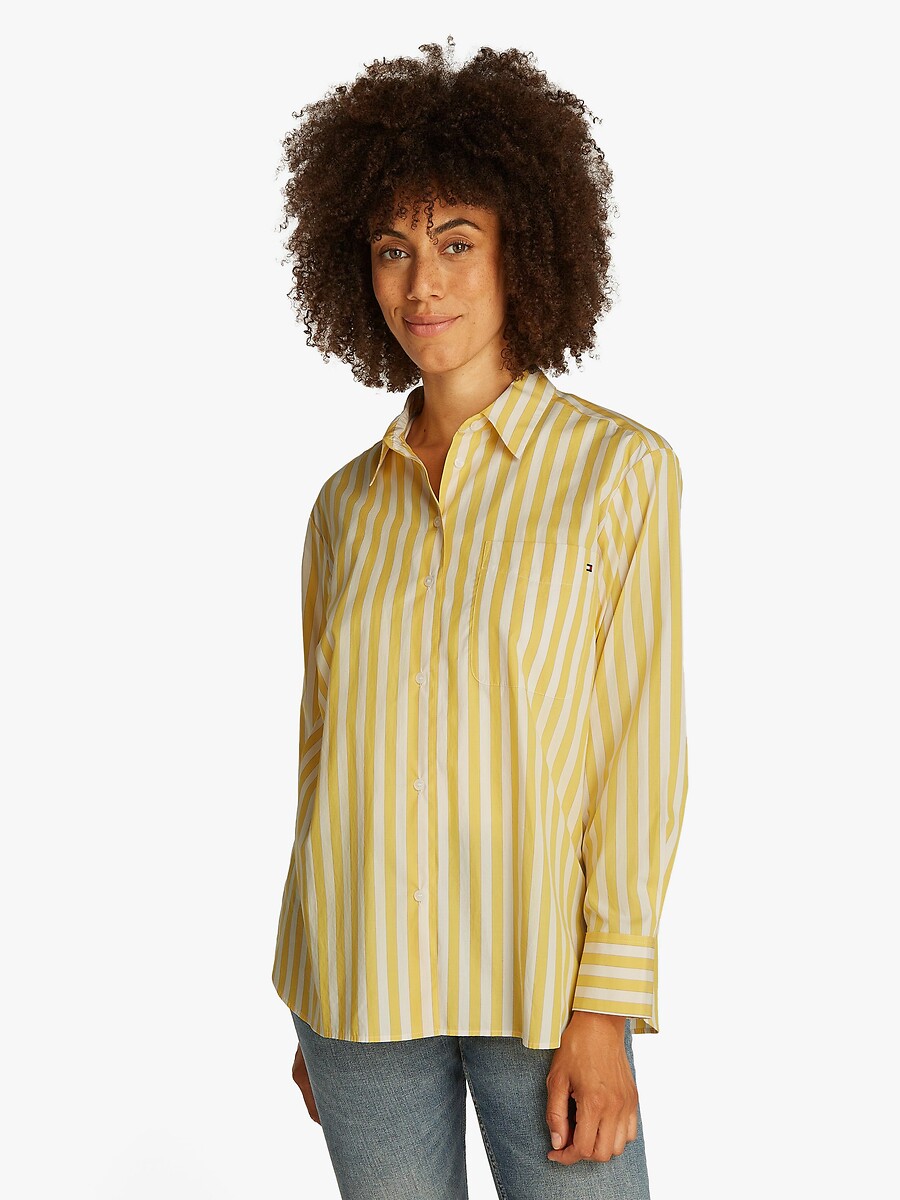 TOMMY HILFIGER<br>Camisa listrada de popeline
