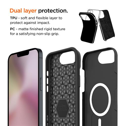 iPhone 16e MagSafe North Case Premium Hybrid Schutzhülle (EGCA00729) - Schwarz
