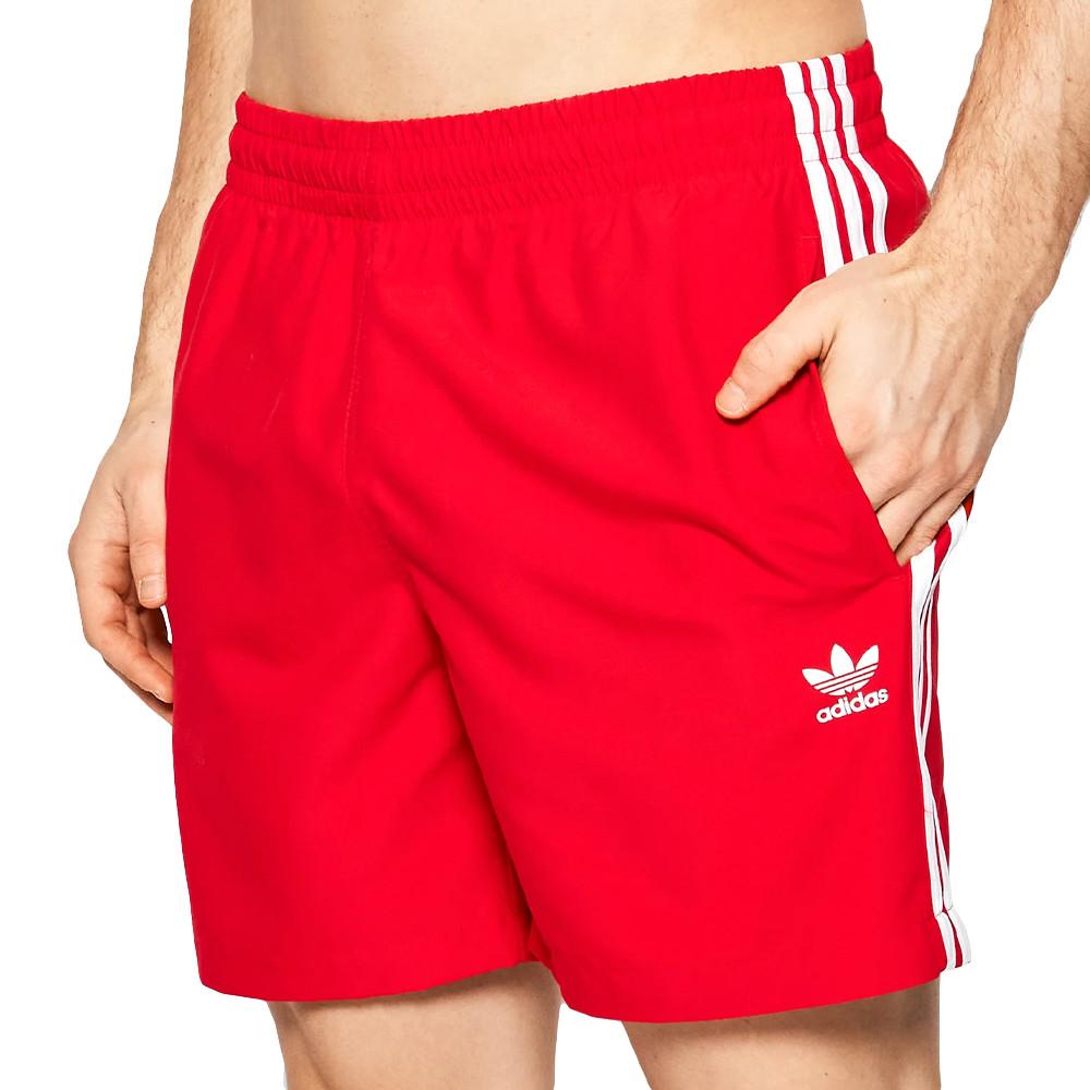 Adidas Short de bain Rouge Homme Adidas 3-stripes