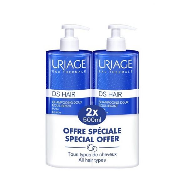 Uriage D.S. Shampoo Suave Equilibrante 2x500ml