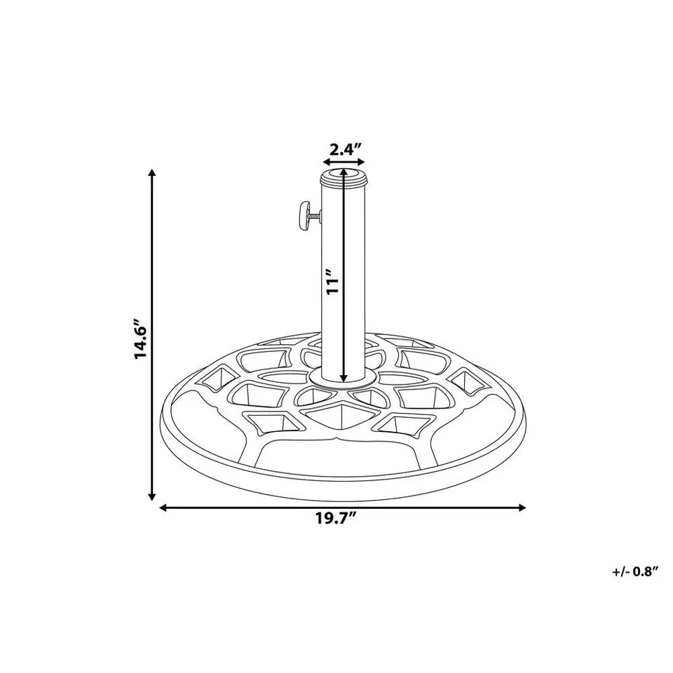CETO - Parasolvoet - Zwart - Beton