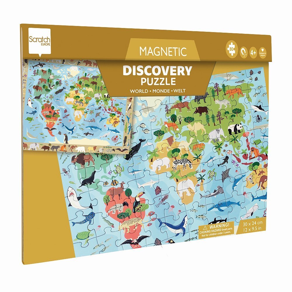 SCRATCH - Magnetpuzzle Welt gross